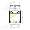 Bikuva.lt LED juostos profilis LINEA20 EF/TY, baltas, 2m