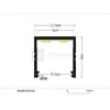 Bikuvalt LED juostos profilis SMART16 BC3/U4, juodas, 2m