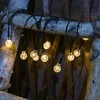 LED lauko girlianda su saulės baterija IP44 10vnt./1.2V Ni-MH šilta balta