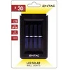 LED lauko prožektorius ENTAC, įkraunamas saulės energija, IP65, 10W, 6000K, 400 lm, 22 x 20 x 13 cm