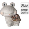 LED lauko šviestuvas - dekoracija PELĖDA, įkraunama saulės energija, 14x14,5x15x5cm