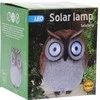 LED lauko šviestuvas - dekoracija PELĖDA, įkraunama saulės energija, 14x14,5x15x5cm