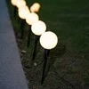 LED lauko šviestuvas su saulės baterija IP44 10vnt./1.2V Ni-MH spalvota
