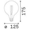 8W LED lemputė, E27, skaidri, 2700K, 342863