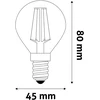 LED lemputė AVIDE, E14, G45, 4W (=40W), 3000K, 220-240V, 470 lm, 360°