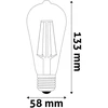 LED lemputė Avide 7W E27 ST57 Dimm/Amber FL