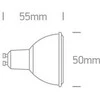 Bikuva.lt 6W LED lemputė, GU10, juoda, 3000K, 7306CBG/W