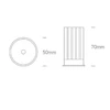 13W LED modulis, 3000K, IP65, dimeriuojamas, 7313M/W