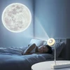 LED NAKTINIS LEMPAS MOONLIGHT PROJEKTORIUI 3 USB REŽIMAI + nuotolinio valdymo pultas 3 STAIGŲ LAIKMATIS