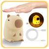 LED NAKTINIS LEMPAS VAIKAMS CAPYBARA SILICONE SOFT TOUCH USB DOVANA