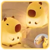 LED NAKTINIS LEMPAS VAIKAMS CAPYBARA SILICONE SOFT TOUCH USB DOVANA