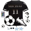 LED NIGHT LAMP Futbolo Pilot futbolo kamuolys su pavadinimo numeriu 3D marškinėliai