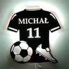 LED NIGHT LAMP Futbolo Pilot futbolo kamuolys su pavadinimo numeriu 3D marškinėliai