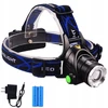 LED PRIEKINIS LEMPAS SU ZOOM BATERIJA 18650 REGULIUOJAMO KAMPO RINKINYS