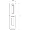 LED prožektorius ENTAC, IP20, 1W+3W, 250lm, pakraunamas USB, 15,5 x 4 x 2,5 cm