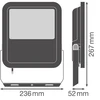 Ledvance 53-69W LED prožektorius FL 100 GEN4, baltas, 4000K, IP66