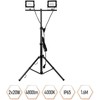 30W LED prožektorius su stovu WORKLIGHTS, tamsiai pilkas, 4000K, IP65