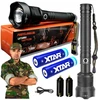 LED žibintuvėlio BATERIJA Karinis labai GALINGAS ZOOM reflektorius PROFESSIONAL