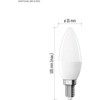 LED žvakės formos lemputė E14 Emos 5.5W/470lm 2700K
