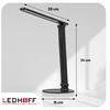 Ledhoff Lampka LED biurkowa szkolna na biurko 3 barwy Juoda nocna RGB regulowana