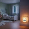 Ledlumen Lampka nocna LED do kontaktu su czujnikiem zmierzchu KOT vaikams balta