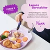 Lėkštė su skyriais prilimpančiu dugnu Nana's Manners Violetinė, 12 mėn+