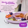 Lėkštė su skyriais prilimpančiu dugnu Nana's Manners Violetinė, 12 mėn+