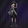 Žaislinė lelė Mattel „Monster High X Wednesday“ Trečiadienė su juoda suknele, 27 cm