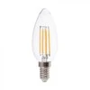 Bikuvalt 6W LED filamentinė lemputė, E14, žvakės formos, 6500K