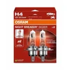 Bikuva.lt OSRAM Automobilinės lemputės NIGHT BREAKER Sidabrinis +100% H4 60/55W 12V P43T, 2vnt
