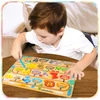 LENTO MOKYMASIS SKAIČIAVIMAS IR SPALVOS MEDINIS MAGNETINIS LABIRINTAS MONTESSORI