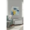 Leomark Duża drewniana skrzynia na zabawki, indas, pufa na kółkach 71x40x46 cm