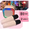 Lewer 2x BEVIELIO MIKROFONO KARAOKĖS RINKINYS VAIKAMS SU BLUETOOTH GARAKARBUČIU