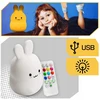 Lewer MIĘKKA Lampka Nocna KRÓLIK Dla Dzieci Kolorowa SILIKONOWA RGB LED + Pilot