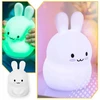 Lewer MIĘKKA Lampka Nocna KRÓLIK Dla Dzieci Kolorowa SILIKONOWA RGB LED + Pilot