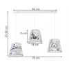 Light Home LAMPA WISZĄCA SUFITOWA LOFT DZIECIĘCA ABAŻUR LED