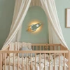 Lights4Fun Lampka LED RAKIETA Kosmos dla Dzieci Drewniana
