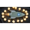 Lights4Fun Lampka LED RAKIETA Kosmos dla Dzieci Drewniana