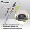 Lionelo Zanna maitinimo kėdutė, pilka, sulankstoma, 5 taškų diržai