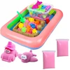 Littlekingdom Kinetinis smėlis 3KG baseino formelės irklas pompa rožinė mergaitėms
