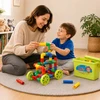 Littlekingdom Spalvingi vamzdžių konstrukciniai blokeliai 176 elementai, kūrybinės pramogos 3 4 5
