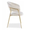 Livio Meble FLORI BEIGE VELVET VALGOMO KĖDĖ ANT AUKSINIŲ KOJŲ