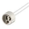 Lizdas su 15 cm laidu, GU10, D22mm, baltos sp., keramikinis
