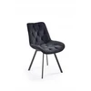 Loft K519 juodo metalo minkšta kėdė HALMAR