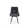 Loft K519 juodo metalo minkšta kėdė HALMAR