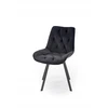 Loft K519 juodo metalo minkšta kėdė HALMAR