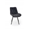 Loft K519 juodo metalo minkšta kėdė HALMAR