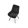 Loft K519 juodo metalo minkšta kėdė HALMAR