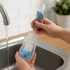 Lorelli Teddy meškiuko buteliukas ir čiulptuko šepetėlis su kempine, mėlynas