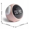 Lova Nest BUDZIK ELEKTRONICZNY ZEGAR Z TEMPERATURĄ ALARMEM GŁOŚNY EMOJI ROŽINĖ